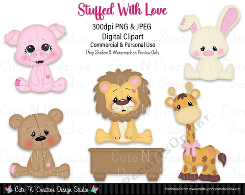 Stuffed with Love Digital Clip Art Set