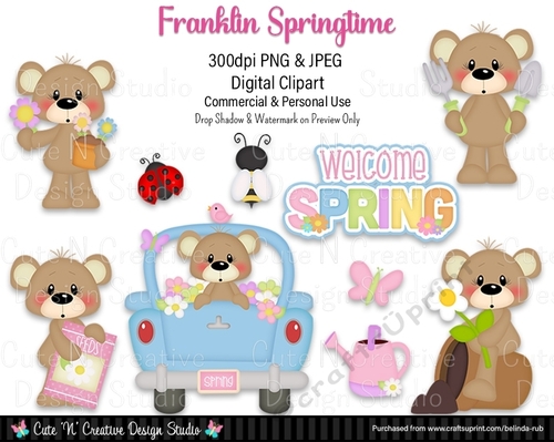 Franklin Springtime Digital Clip Art Set