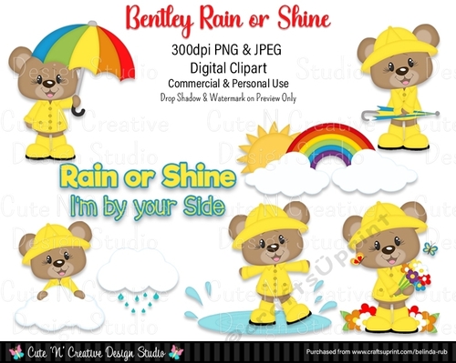 Bentley Rain or Shine Digital Clip Art Set