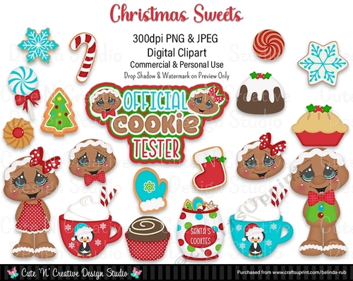 Christmas Sweets Digital Clip Art Set