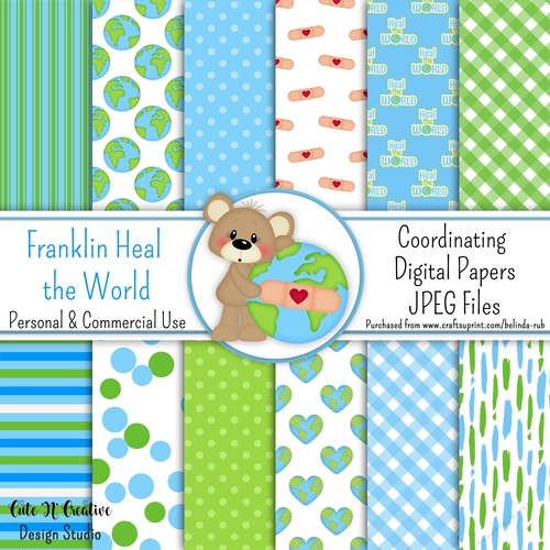 Franklin Heal the World Coordinating Digital Paper Pack