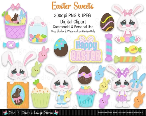 Easter Sweets Digital Clip Art Set