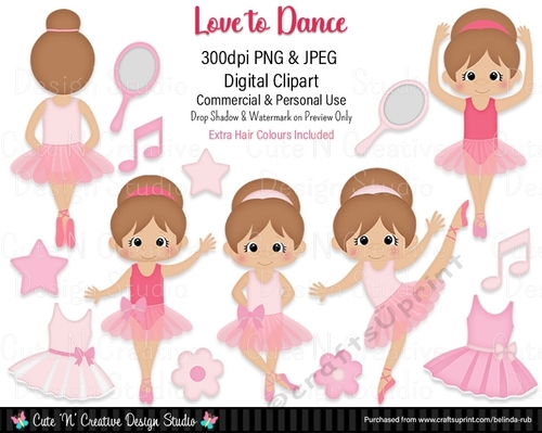 Love to Dance Digital Clip Art Set