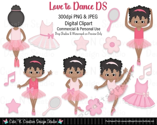 Love to Dance DS Digital Clip Art Set