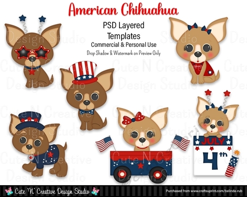 American Chihuahua PSD Layered Templates