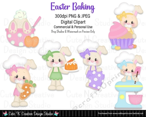 Easter Baking Digital Clip Art Set
