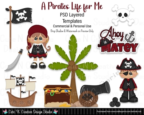 A Pirates Life for Me PSD Layered Templates