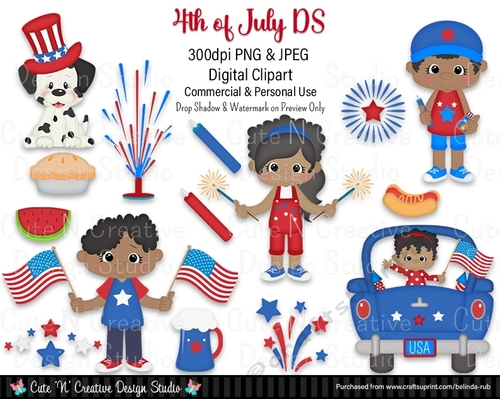 4th of July DS Digital Clip Art Set