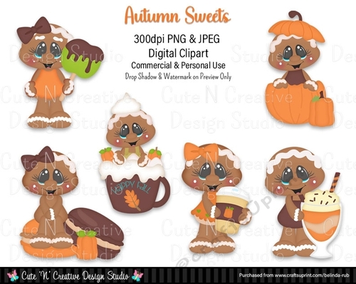 Autumn Sweets Digital Clip Art Set