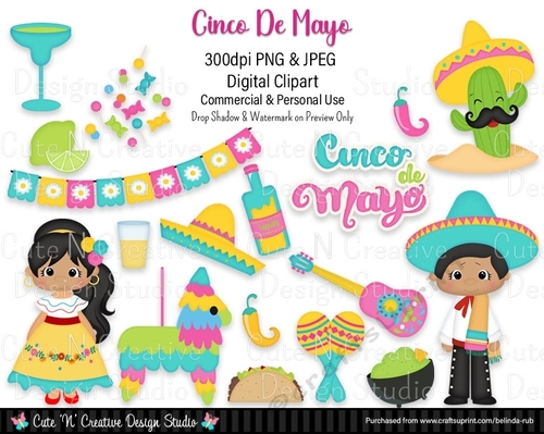 Cinco De Mayo Digital Clip Art Set