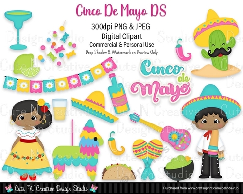 Cinco De Mayo DS Digital Clip Art Set