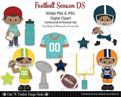Football Season DS Digital Clip Art Set