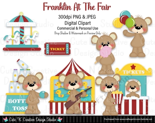 Franklin at the Fair Digital Clip Art Set