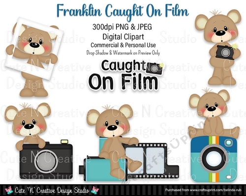 Franklin Caught on Film Digital Clip Art Set
