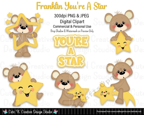 Franklin Youre a Star Digital Clip Art Set