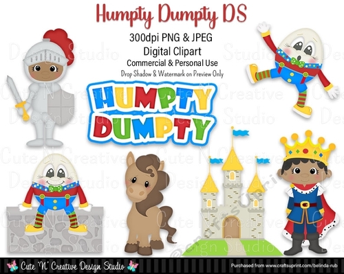 Humpty Dumpty DS Digital Clip Art Set