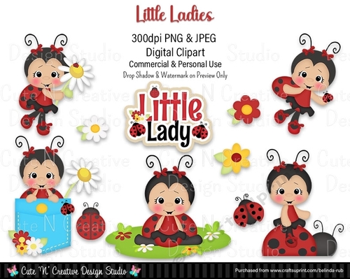 Little Ladies Digital Clip Art Set
