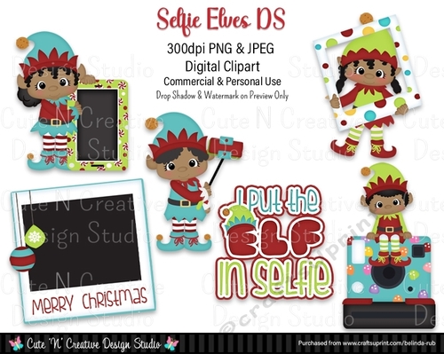 Selfie Elves DS Digital Clip Art Set