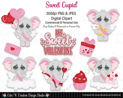 Sweet Cupid Digital Clip Art Set
