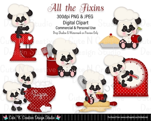 All the Fixins Digital Clip Art Set