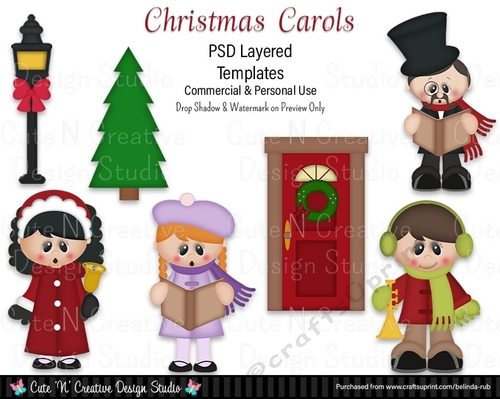 Christmas Carols PSD Layered Templates
