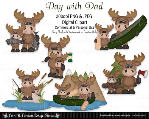 Day with Dad Digital Clip Art Set