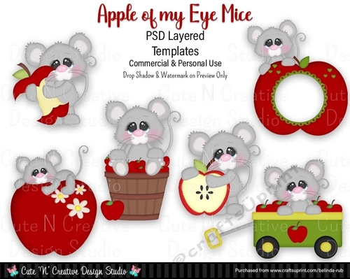 Apple of my Eye Mice PSD Layered Templates