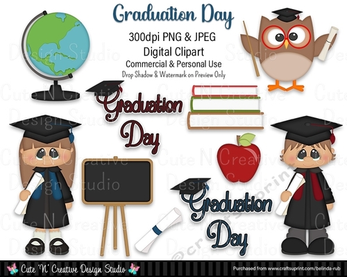Graduation Day Digital Clip Art Set