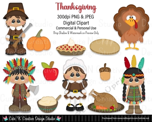 Thanksgiving Digital Clip Art Set