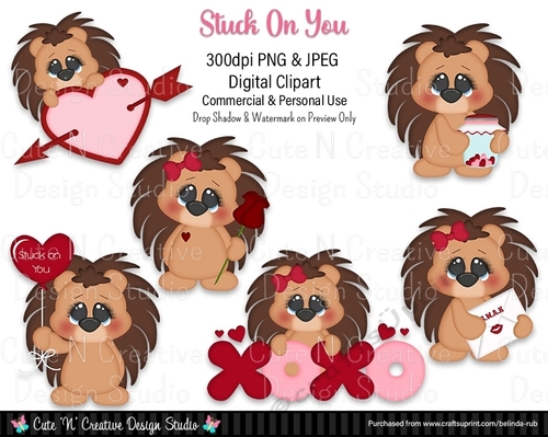 Stuck On You Digital Clip Art Set
