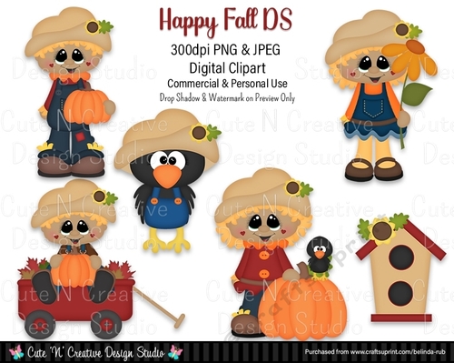 Happy Fall DS Digital Clip Art Set