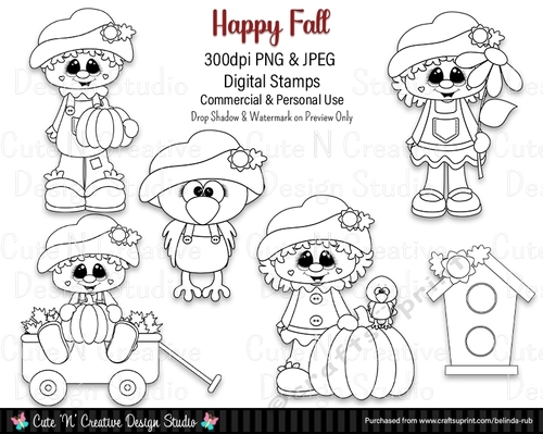 Happy Fall Digital Stamp Set