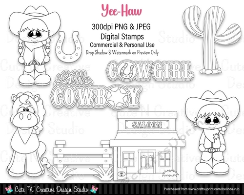 Yee-haw Digital Stamp Set