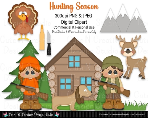 Hunting Season Digital Clip Art Set