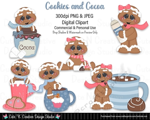 Cookies and Cocoa Digital Clip Art Set