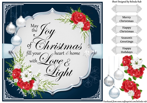 Blue Christmas Sentiment 4