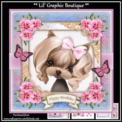Doggy3 Birthday Card Kit