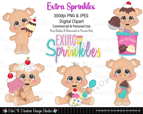 Extra Sprinkles Digital Clip Art Set