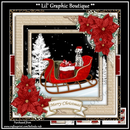 Christmas Sleigh1 Mini Card Kit