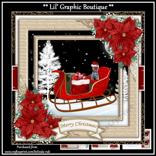 Christmas Sleigh4 Mini Card Kit