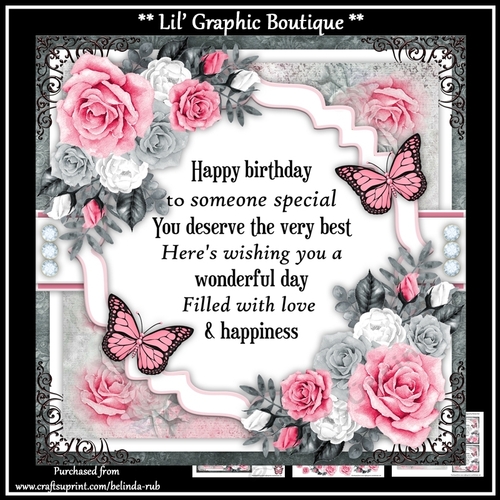 Birthday Floral3 Mini Card Kit