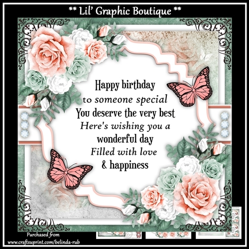 Birthday Floral4 Mini Card Kit
