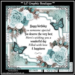 Birthday Floral5 Mini Card Kit