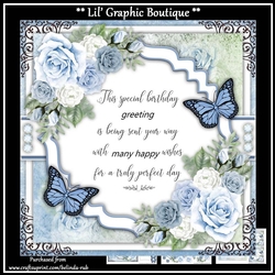 Birthday Floral10 Mini Card Kit