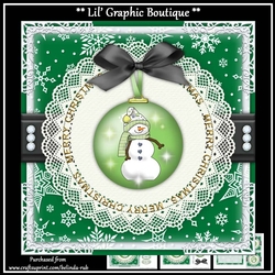 Christmas Bauble3 Mini Card Kit