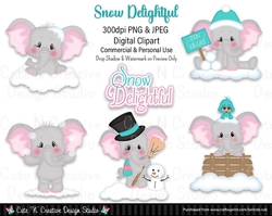 Snow Delightful Digital Clip Art Set