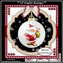Santa Bauble1 Mini Card Kit
