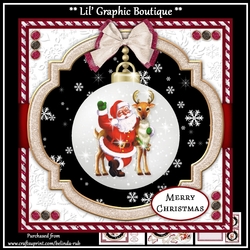 Santa Bauble4 Mini Card Kit