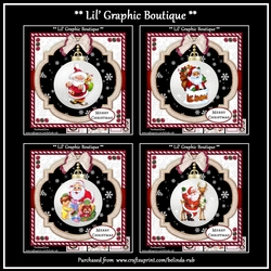 Santa Bauble Bumper Card Kit1