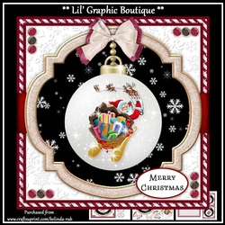 Santa Bauble5 Mini Card Kit